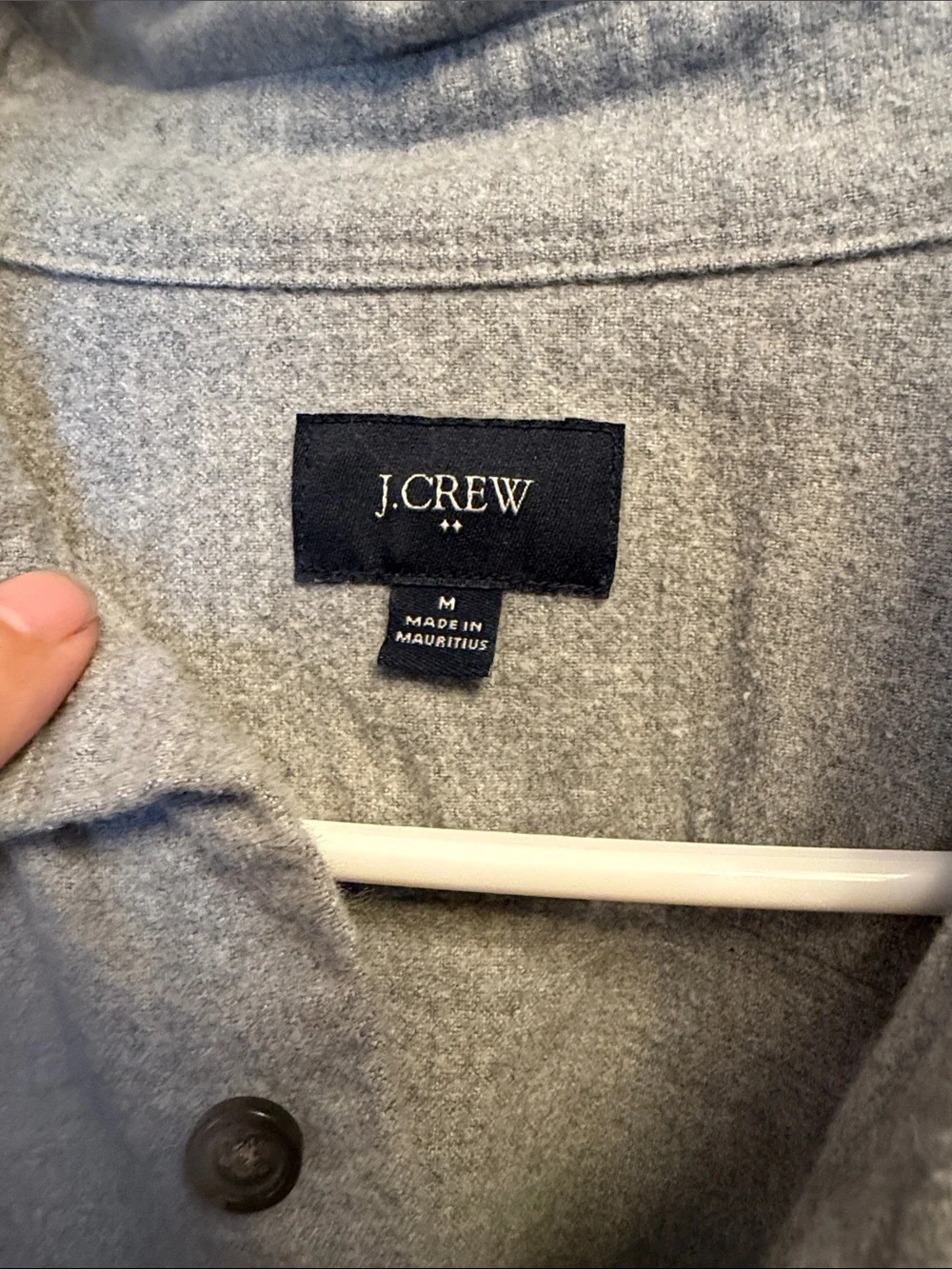 J. Crew Men’s Casual Long-Sleeve Button-Down Shirt — Light Gray